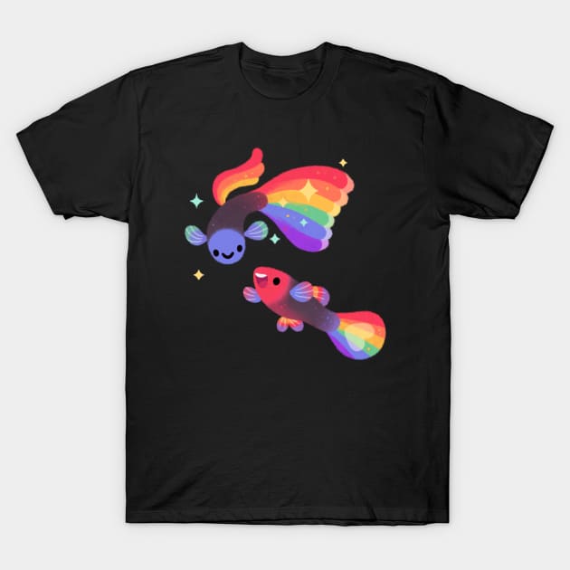 Rainbow guppy 5 T-Shirt by pikaole